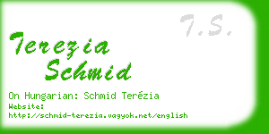 terezia schmid business card